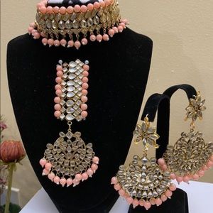 Kundan Jewelry set with oversized tikka